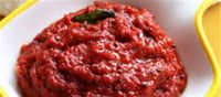 Pachai Poondu Chutney (Raw Garlic Chutney) and Carrot Chutney: